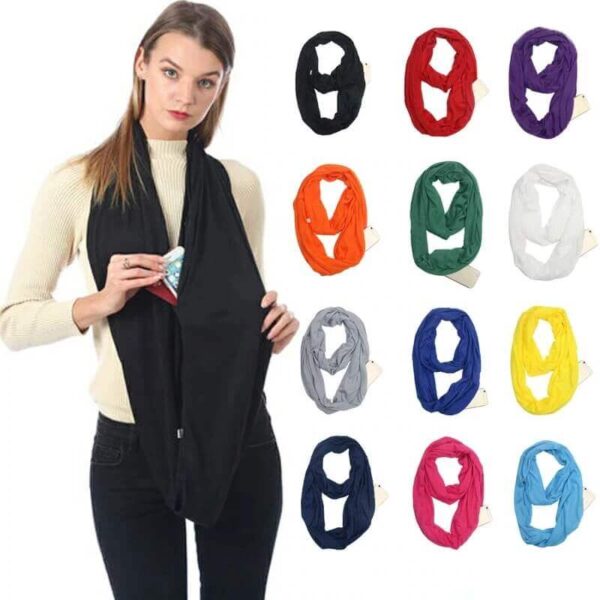 INFINITY SCARF WITH HIDDEN POCKET