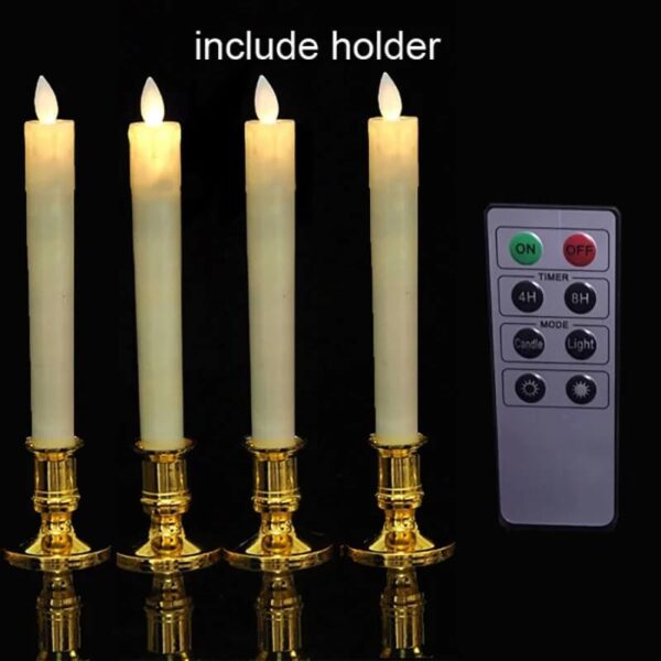 2PCS REMOTE CONTROLLED DANCING FLAME CANDLE
