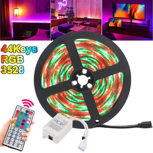 FLEXIBLE LED STRIP LIGHTS WITH REMOTE CONTROL