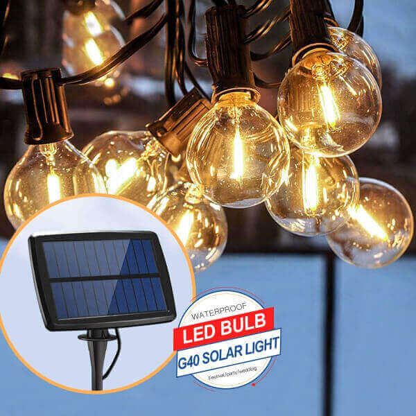 SOLAR POWERED LED OUTDOOR STRING LIGHTS