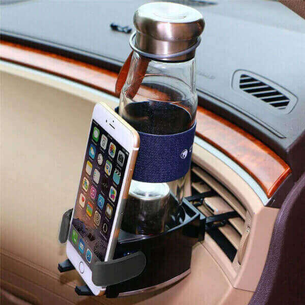 2 IN 1 ADJUSTABLE MOBILE PHONE CUP HOLDER