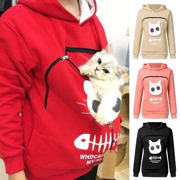 CAT LOVERS CUDDLE POUCH HOODIE