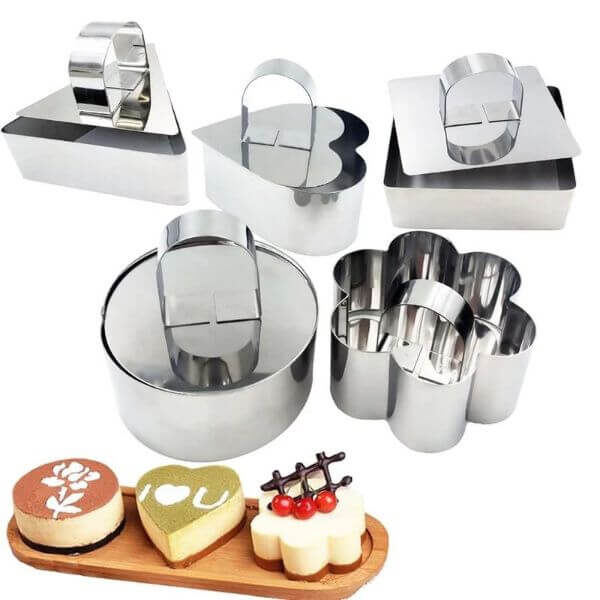 STAINLESS STEEL 3D ROUND CAKE MOLDS