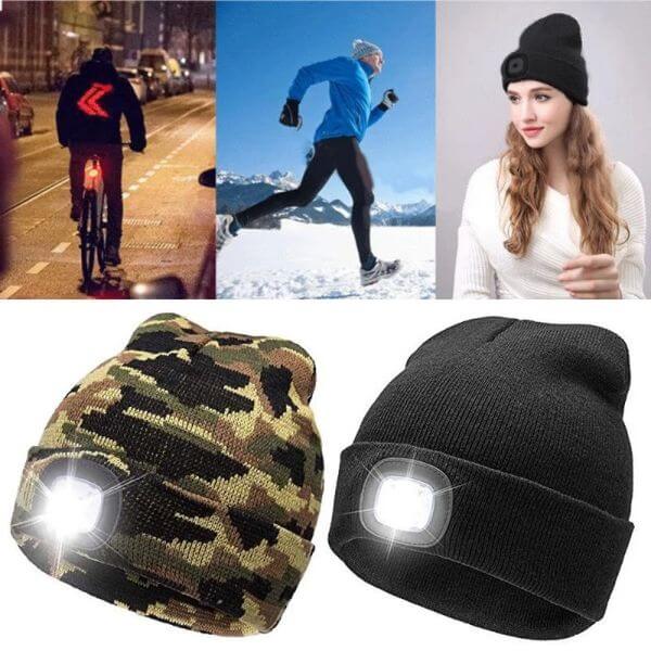 REMOVABLE LED LAMP BEANIE HAT
