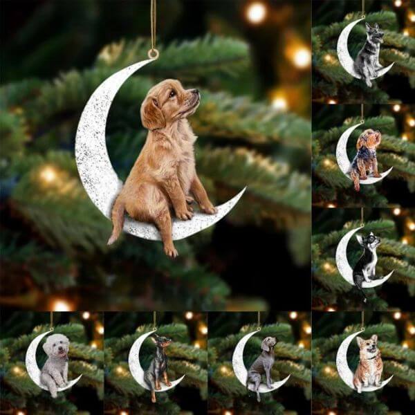 PUPPY ON THE MOON ORNAMENT