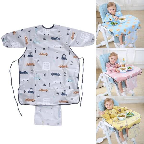 LONG-SLEEVE COVERALL WEANING BIB