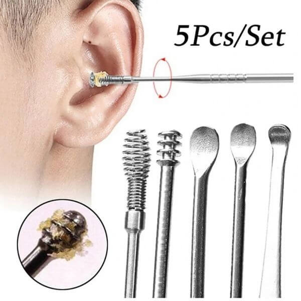 INNOVATIVE SPRING EAR WAX CLEANER TOOL SET