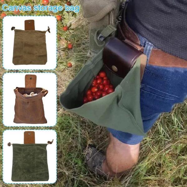 LEATHER AND CANVAS BUSHCRAFT BAG