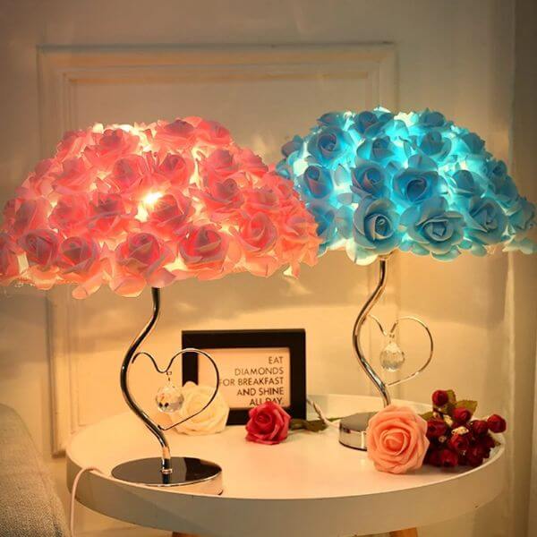 TABLE LAMP ROSE FLOWER LED NIGHT