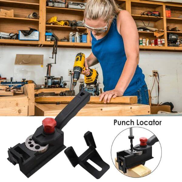 ADJUSTABLE WOODWORKING DRILL HOLE JIG