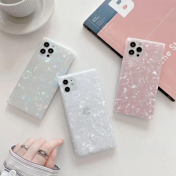 OPAL SHELL SQUARE IPHONE CASE