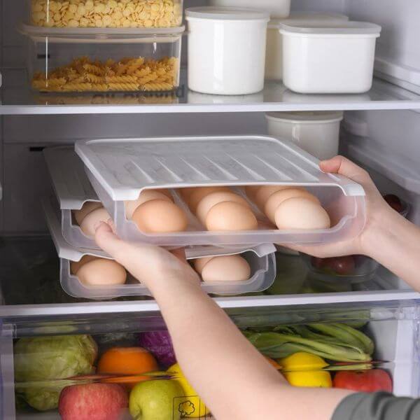 AUTO ROLL EGG STORAGE BOX WITH LID