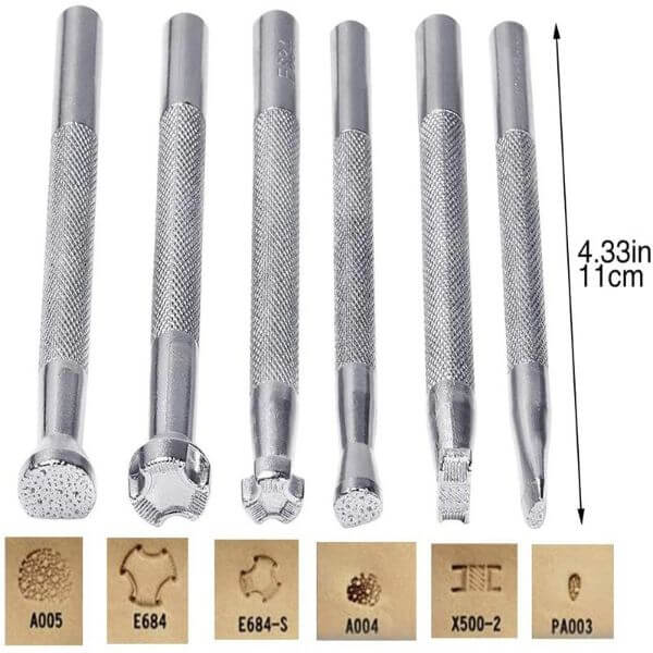 6 PCS CARVING LEATHER PRINTING TOOL