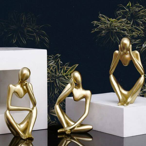 THE THINKER ABSTRACT MINIATURE SCULPTURE
