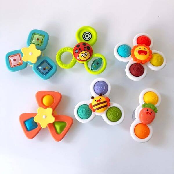 CUTE CARTOON SUCTION SPINNER TOY
