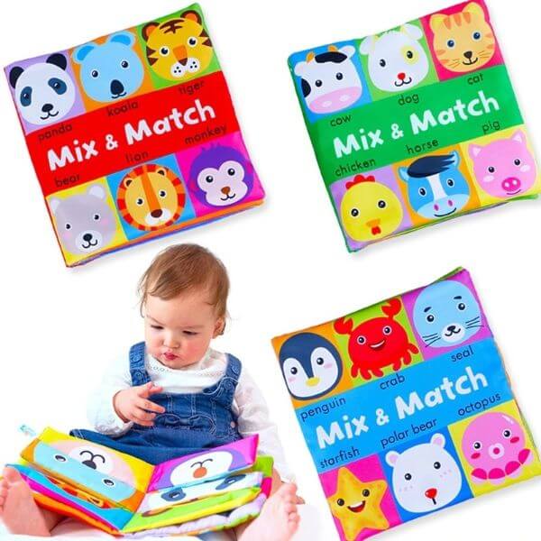 MIX AND MATCH TEETHING CLOTH BOOK