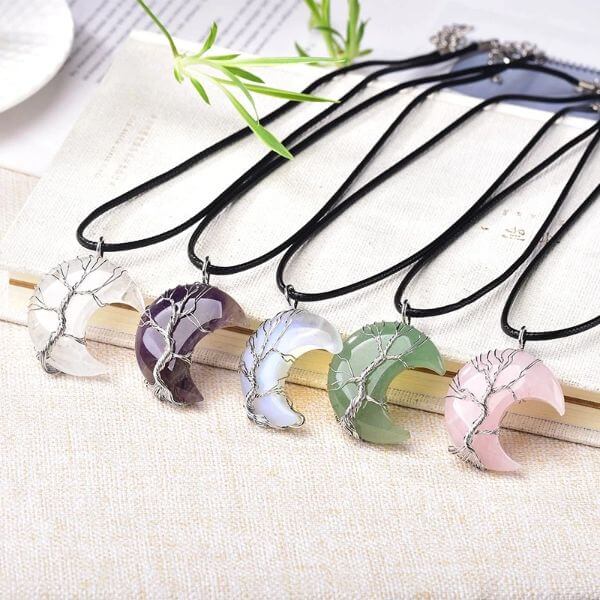 MOON CRYSTAL TREE NECKLACE