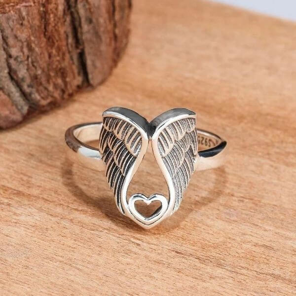 ANGEL HEART STERLING SILVER RING