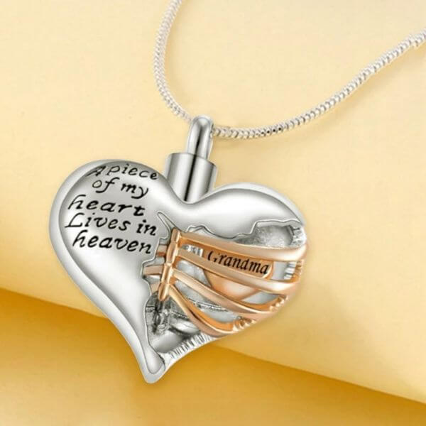 PIECE OF MY HEART LIVES IN HEAVEN NECKLACE