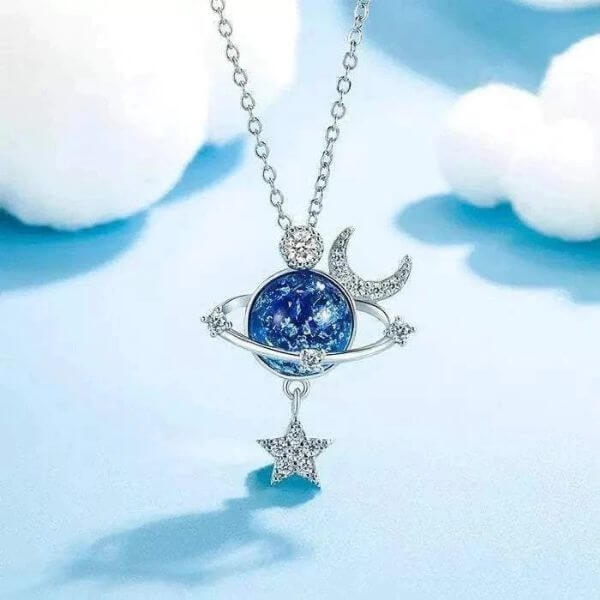STAR MOON PLANET NECKLACE