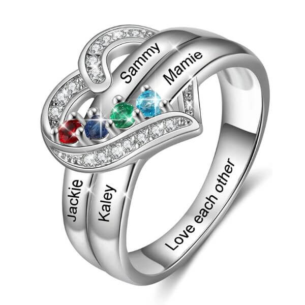 PERSONALIZED BIRTHSTONES RING