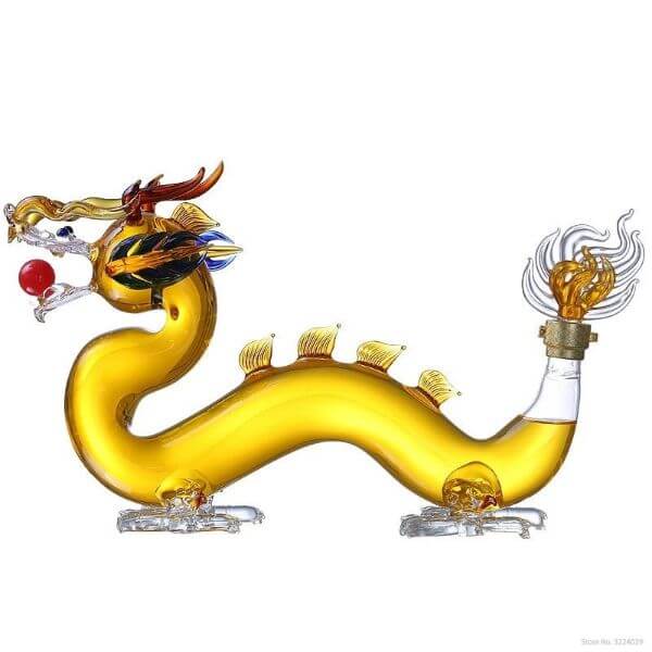 CHINESE DRAGON SHAPE WHISKY DECANTER