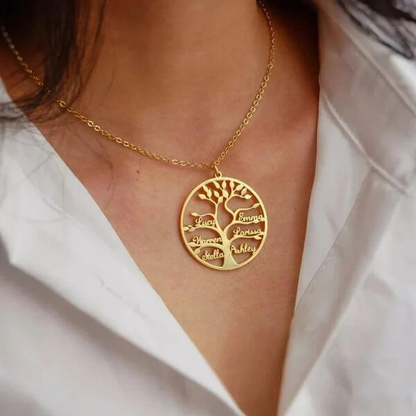 PERSONALIZED TREE OF LIFE NAME NECKLACE
