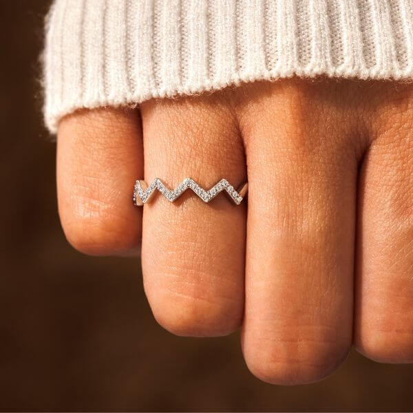 HIGHS AND LOWS WAVE RING