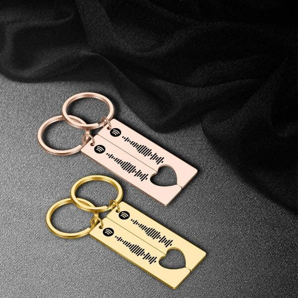 PERSONALIZED ENGRAVED SPOTIFY CODE KEYCHAIN