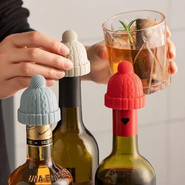 SILICONE WINE BOTTLE STOPPER