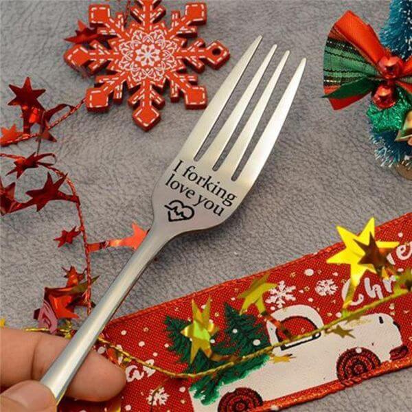 STAINLESS STEEL ENGRAVED FORK