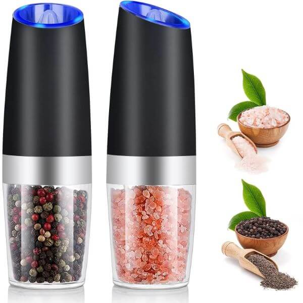 AUTOMATIC ELECTRIC GRAVITY INDUCTION SALT AND PEPPER GRINDER