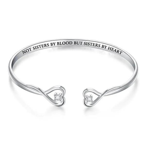 NOT SISTERS BY BLOOD BUT SISTERS BY HEART BRACELET