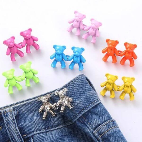 DETACHABLE COLORFUL BEAR METAL BUTTONS SNAP FASTENER