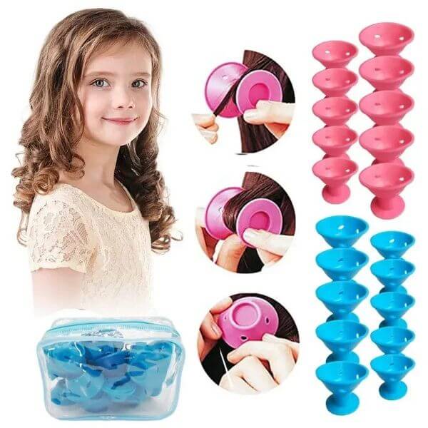 SOFT RUBBER MAGIC HAIR CARE CURLERS