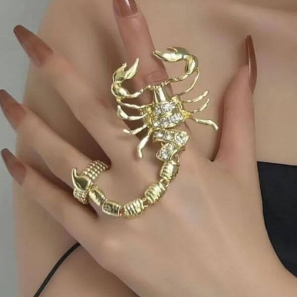 STAINLESS STEEL SCORPION CHAIN RING
