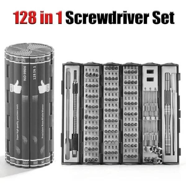 MULTIFUNCTIONAL 128 IN 1 MAGNETIC PRECISION SCREWDRIVER SET