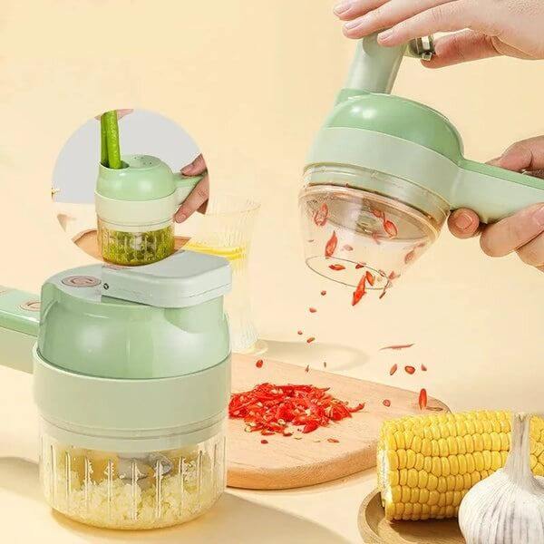 MULTIFUNCTIONAL 4-IN-1 ELECTRIC VEGETABLE CUTTER