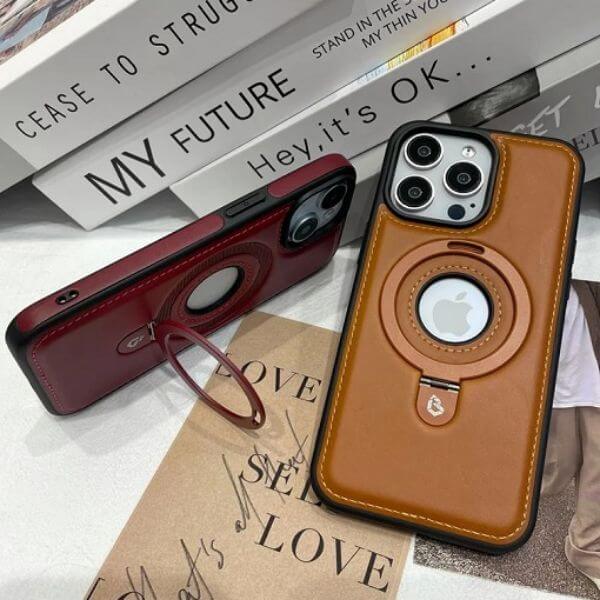 MAGNETIC LEATHER CASE FOR IPHONE