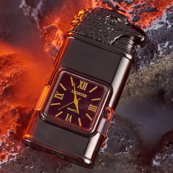 WINDPROOF LIGHTER WITH WATCH