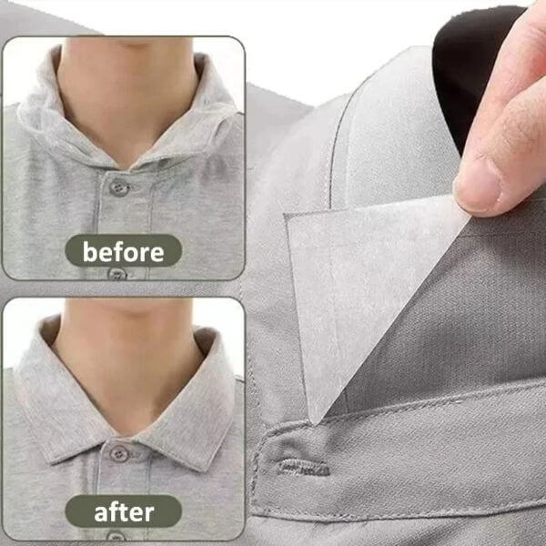 SHIRT COLLAR TRIANGLE PATCH