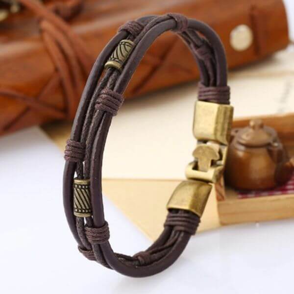 CHARM VINTAGE GENUINE LEATHER BRACELET