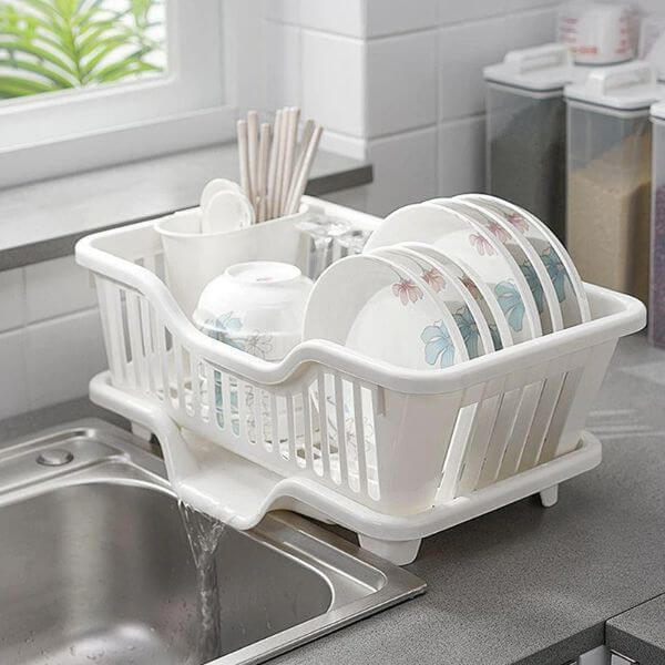 DOUBLE LAYER KITCHEN DRYING ORGANIZER RACK