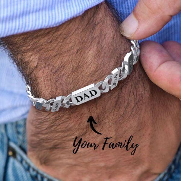 PERSONALIZED FATHER’S DAY CHAIN BRACELET
