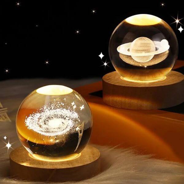 3D PLANETARY CRYSTAL SPHERE LAMP