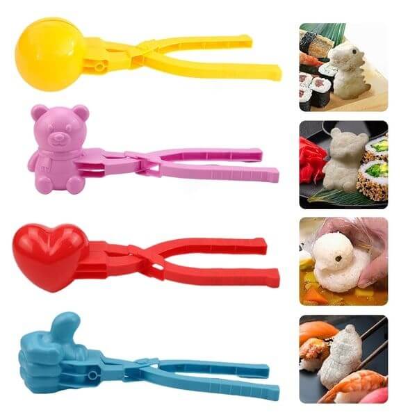 ASSORTED RICE MOLDS AND SNOWBALLS MAKER CLAMP
