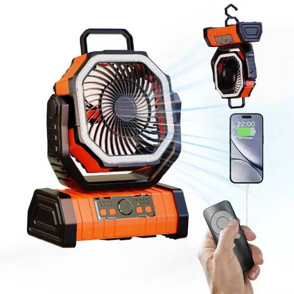 RECHARGEABLE PORTBALE CAMPING FAN