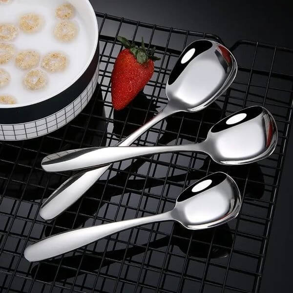 SQUARE HEAD STAINLESS STEEL SPOON