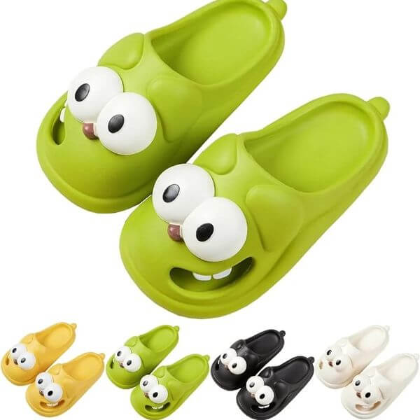 FUNNY BIG EYES TONGUE KISS SLIPPERS