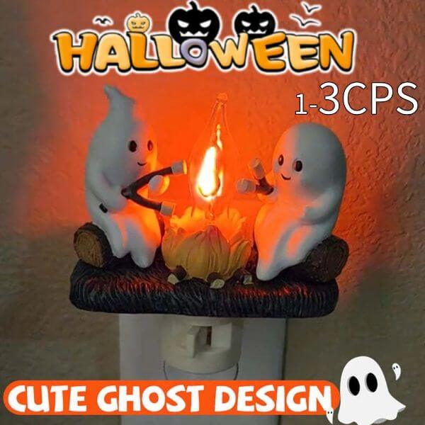 HALLOWEEN GHOST CAMPFIRE NIGHT LIGHT